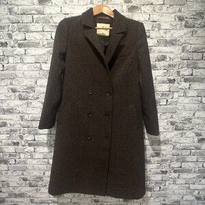 EUC The Normal Brand Pop Coat in Coffee Plaid Women's Size Medium